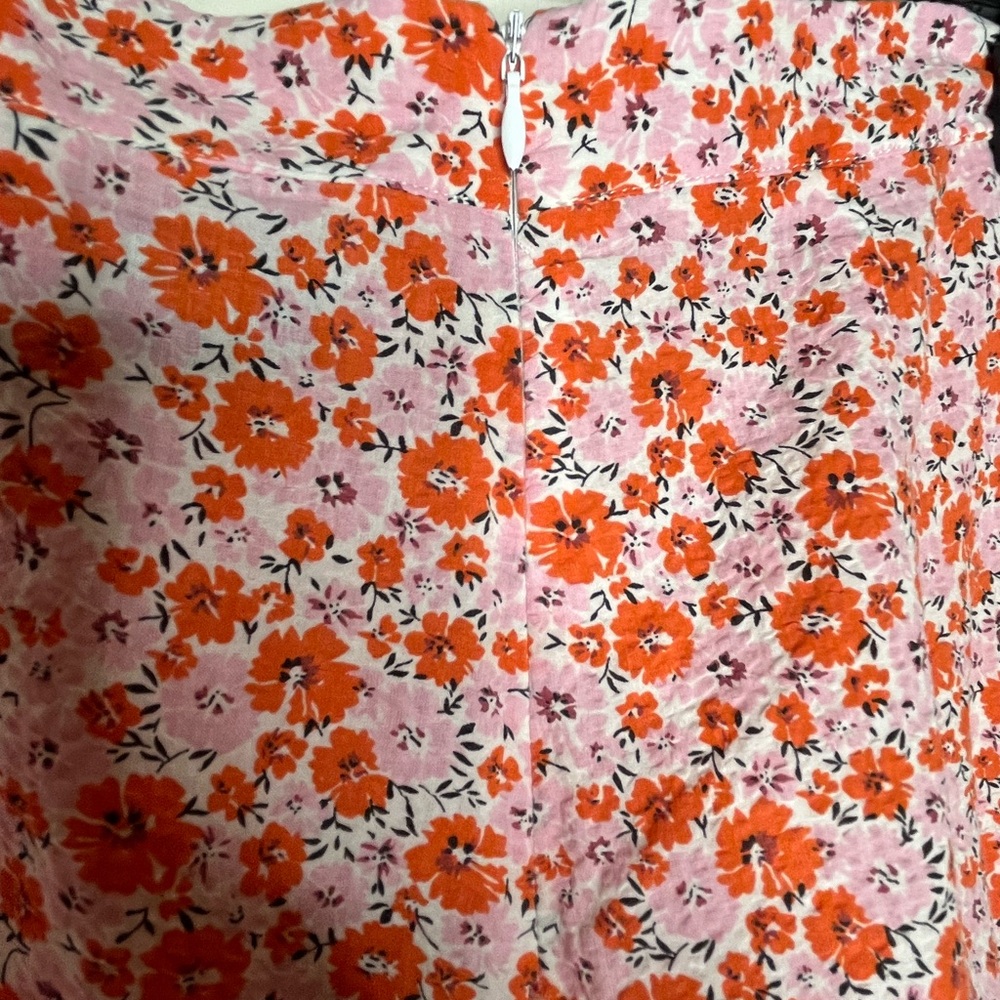 Hello Molly Pink Orange Cotton High Waisted Floral Print Shorts Size 4 - Picture 5 of 7